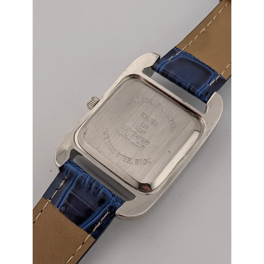 Women's‎ Quartz Watch 26mm Case Blue Gemmed Croc Band- New Battery